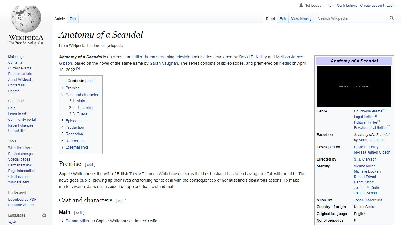 Anatomy of a Scandal - Wikipedia